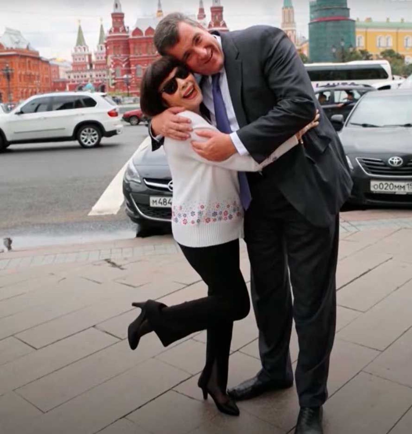 Leonid Slutsky and French singer Mireille Mathieu 