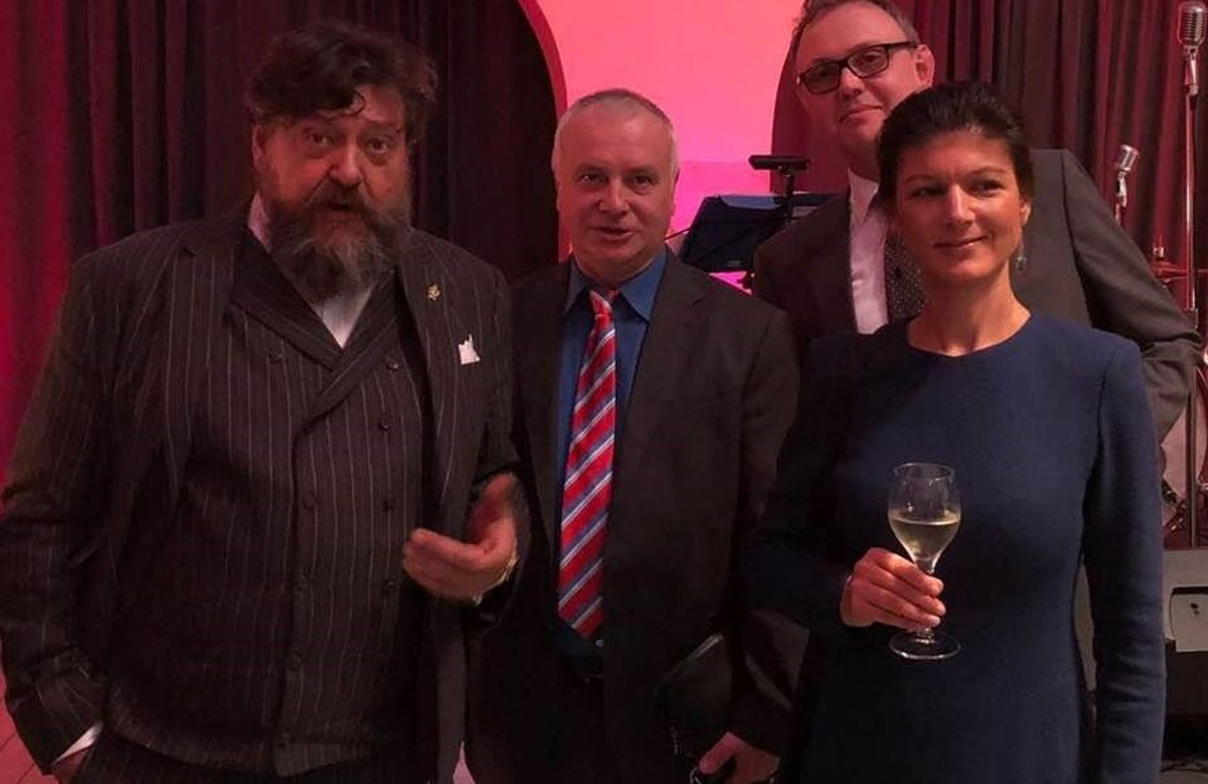 Konstantin Loskutnikov (Bossner), Alexander Rahr, and Sahra Wagenknecht (Die Linke)