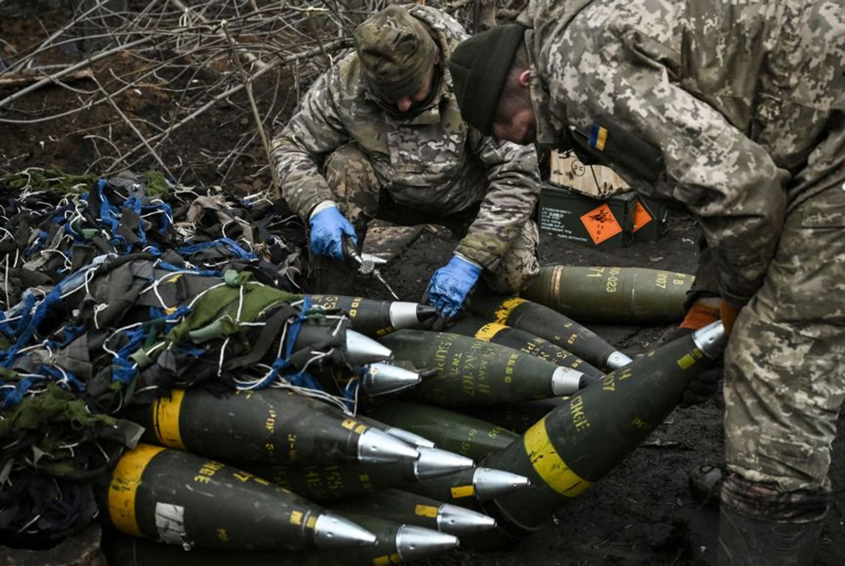 155mm artillery shells in service with the Armed Forces of Ukraine.