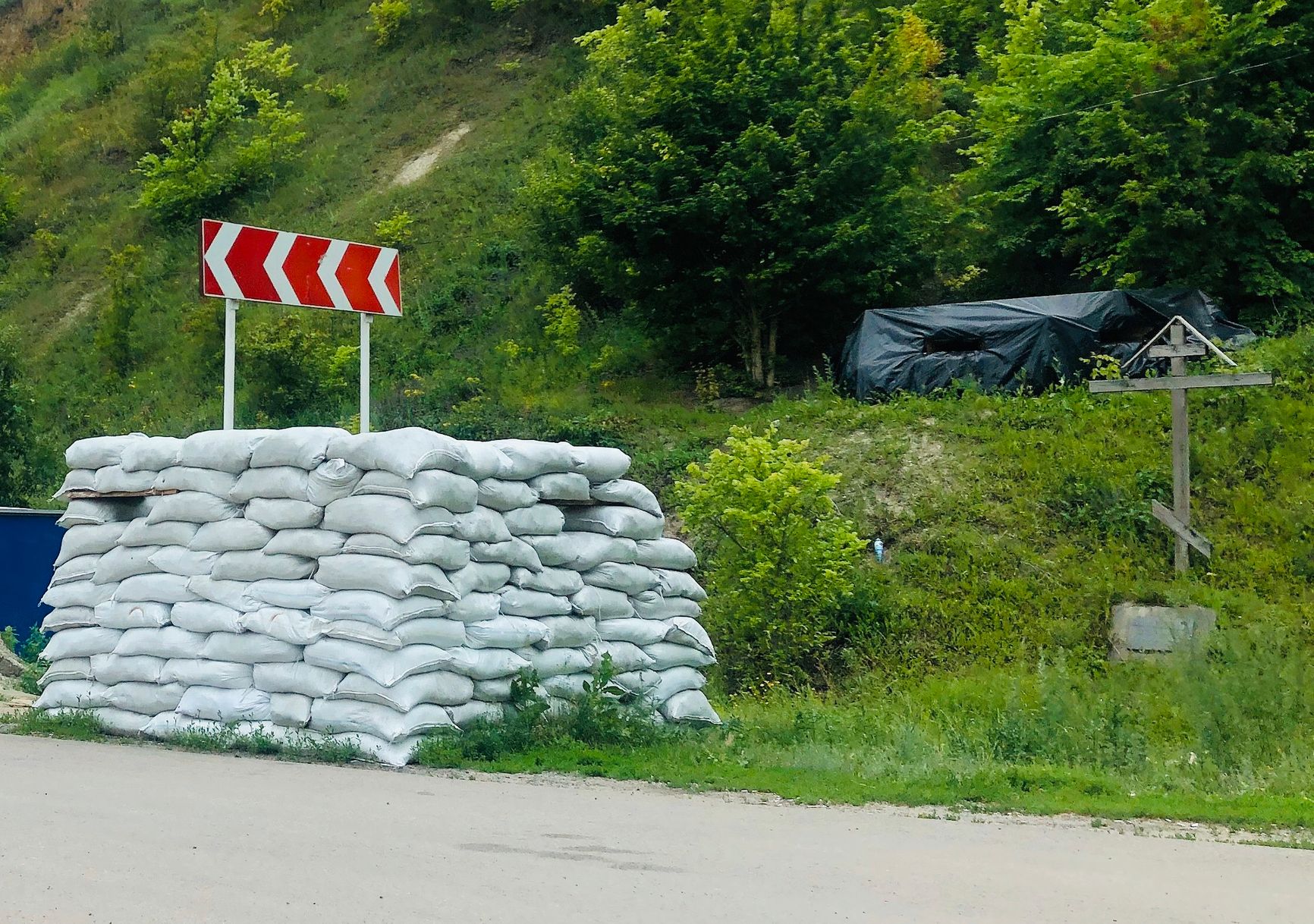 Укрепления на выезде из села Новая Таволжанка.